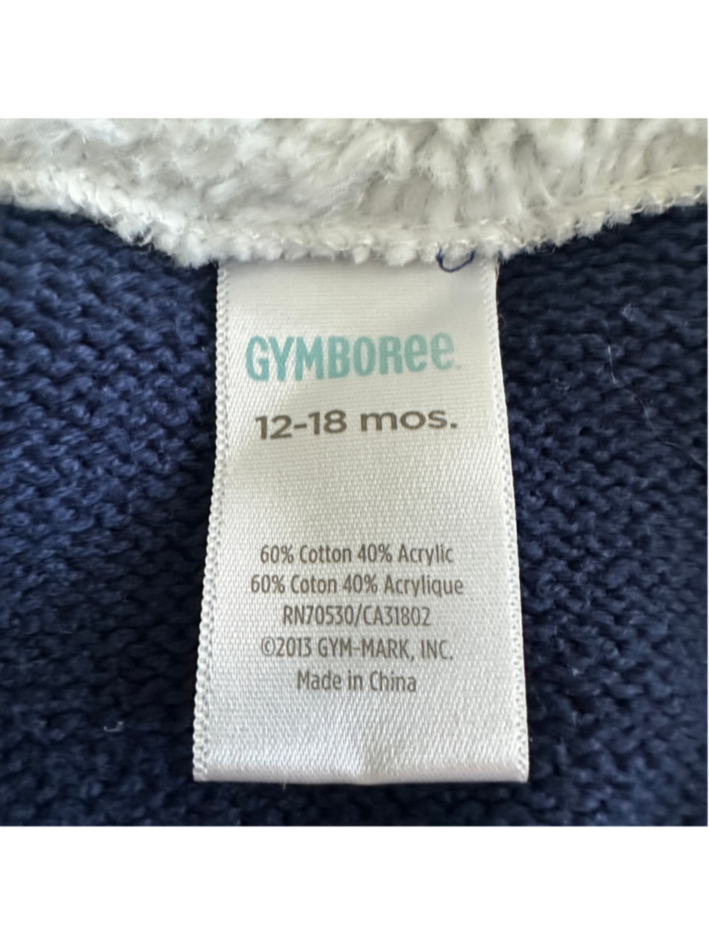 Gymboree Fair Isle Sweater Baby 12-18 Months Navy Full Zip Nordic Knit - Picture 6 of 6